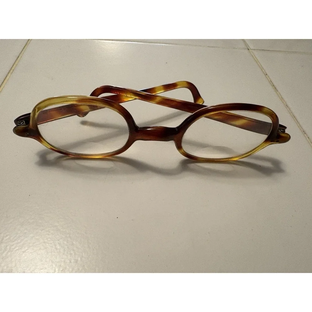 Antique Tortoiseshell Round Glasses Spectacles Lord Optical Co Boston Case Incl